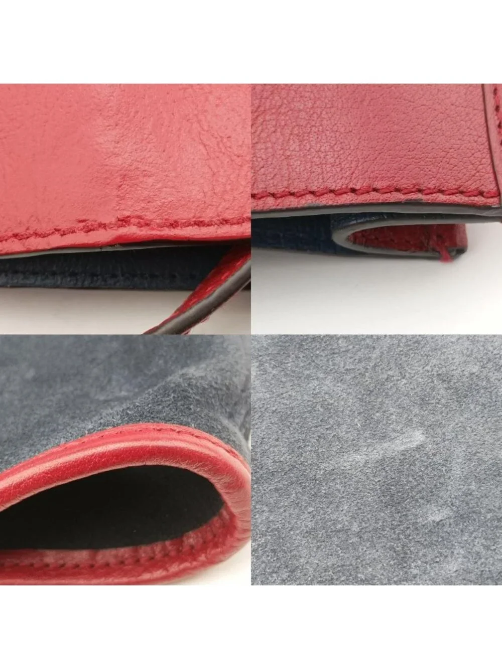 Gucci Rajah Navy Red Suede Leather Shoulder Bag